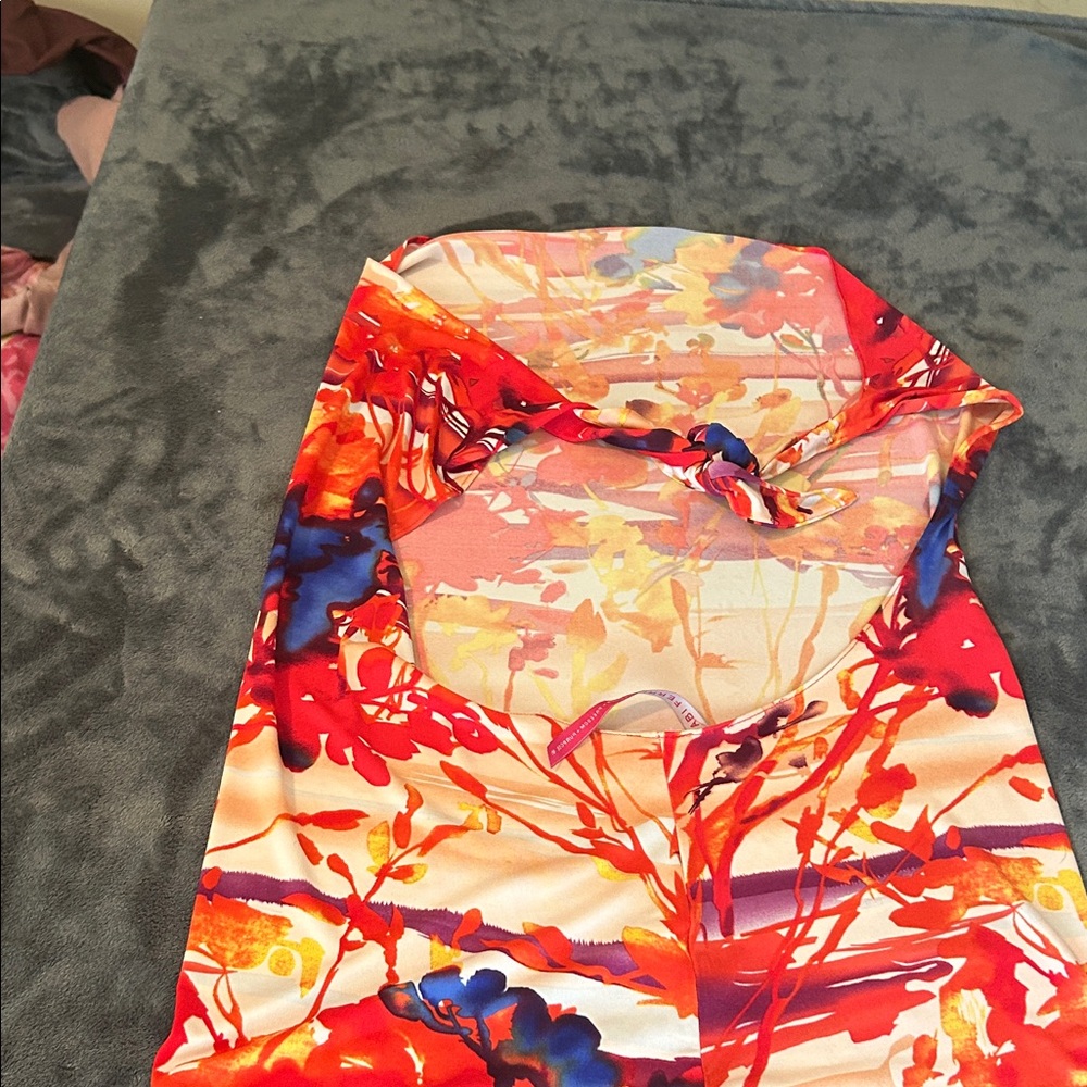 Abi Ferrin Multicolor Abstract Top - Picture 4 of 5
